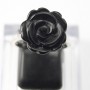 Bague ARG avec Fleur en Agate Noir