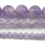 Light colored amethyst round beads 10mm x 6pcs 