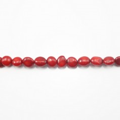 Bambù marino, tonalità rossa, barocco, 8 mm x 40 cm