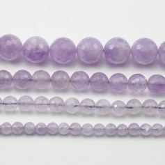 Jade violet Rond facette 10mm A+ x 4pcs