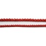 Sfaccettatura rotonda di bambù di colore rosso 8 mm x 4 pezzi