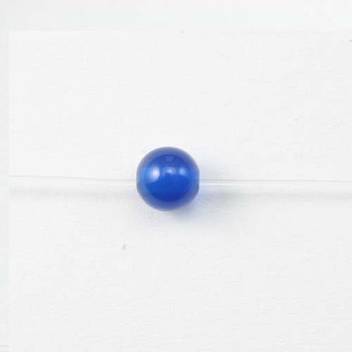 Agate teinte bleu rond  4mm X 20pcs 