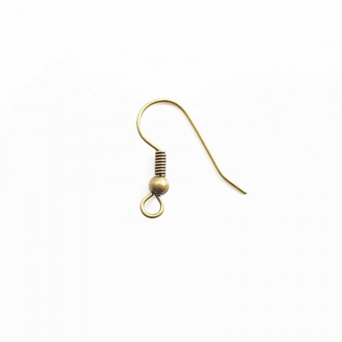 Crochets d'oreilles bronze 19mm x 6pcs