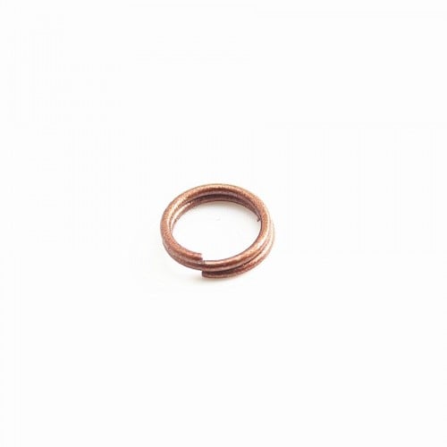 Double jumprings old copper tone 8mm x 20pcs