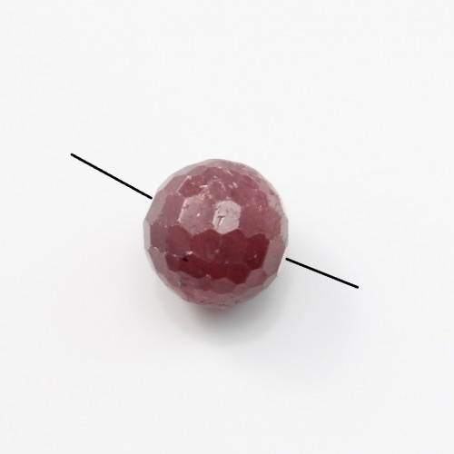 Rubino tondo sfaccettato 8 mm x 1 perlina