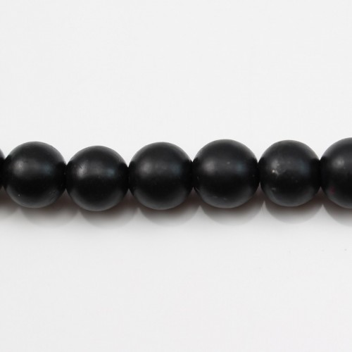 Onyx noir matte, ronde, 10mm x 40cm