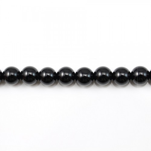 Onyx noir, ronde, 6mm x 40cm