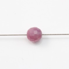 Round Faceted Ruby 5mm x 2pcs