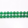 Necklace green agate round 8.5mm 130cm 
