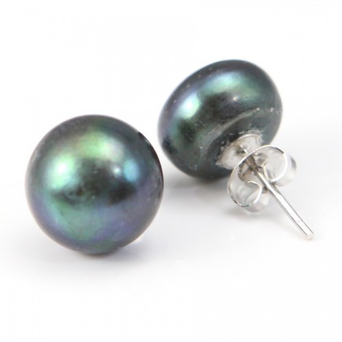 Silver earring 925 freshwater cultured pearl 12mm x 2pcs