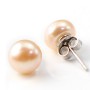 Earring Silver 925 pearl freshwater rose 7MM X2pcs
