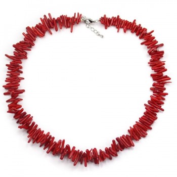 Single necklace BAMBOO DE MER RED tube
