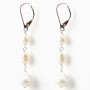 Earrings : fresh water pearls & dormeuse silver 925 x 2pcs