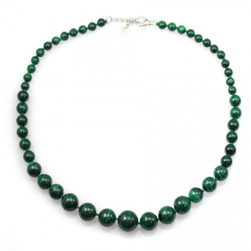 necklace round subdued malachite green