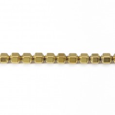 Cilindro de oro de hematites 4mm x 40cm
