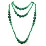 Necklace green agate 140cm 