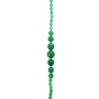 Necklace green agate 140cm 