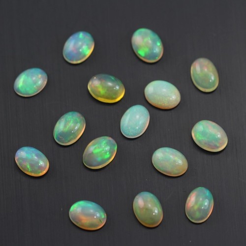 Cabochon opal ethiopian round 5x7mm x 1pc