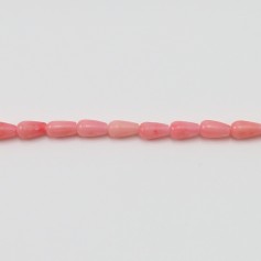 Bambou de mer, teinté rose, goutte, 2x6mm x 40cm