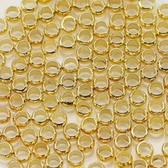Perles à écraser doré 2.5x1.5mm x 5gr