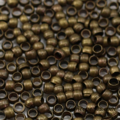 Perles à écraser bronze 2x1.5mm x 5gr