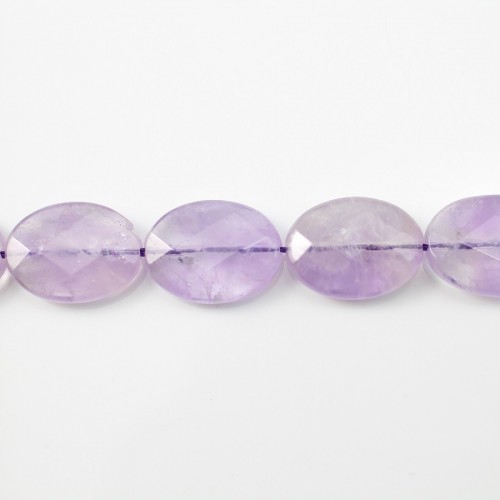 Clear Amethyst Faceted Oval 22*30mm x 40cm