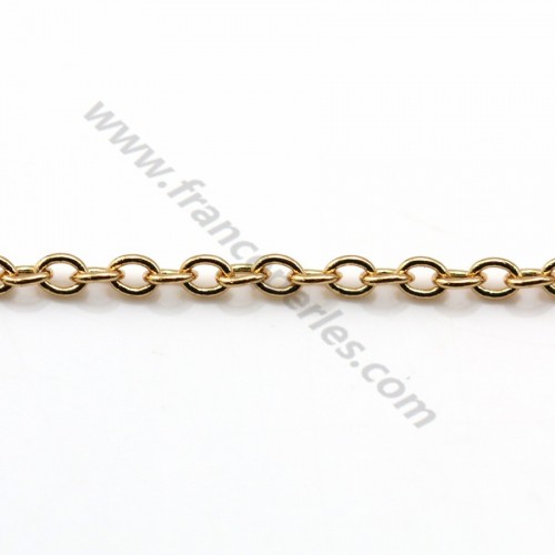 Oval chain golden flash 1*1.5mm x 1M