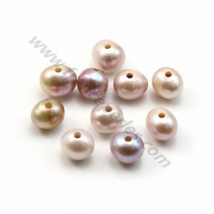 Perle de culture d'eau douce, mauve, baroque, 9-11mm x 1pc