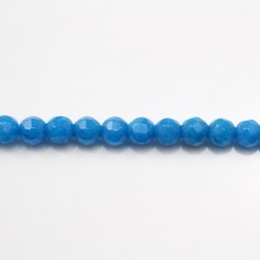 Azul jade teñido 4mm faceta redonda x 20pcs