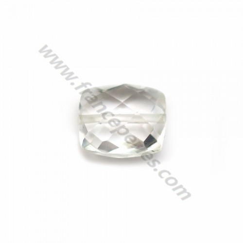 Rectangular rock crystal faceted 8*10mm x 1pc