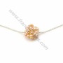 Pearl of salmon color in freshwater pearls, in size of 13-14mm x 1pc