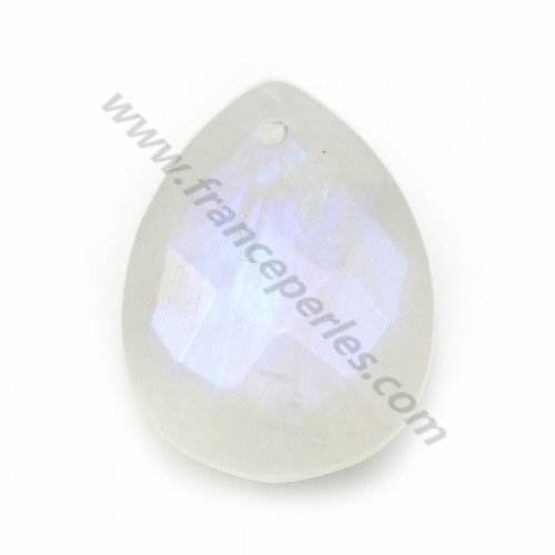 Moonstone, in faceted drop shaped, 13 * 18mm x 1pc