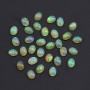 Cabochon d'opale ethiopienne, multicolore, de forme ovale, 5 * 7mm x 1pc
