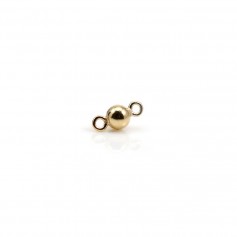 Gold filled spacer, 3mm, ball shaped with 2 rings x 1pc