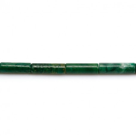 Jade verdite tube 4x13mm x 40cm