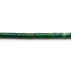 Jade verdite en forme de tube 4x13mm x 39cm