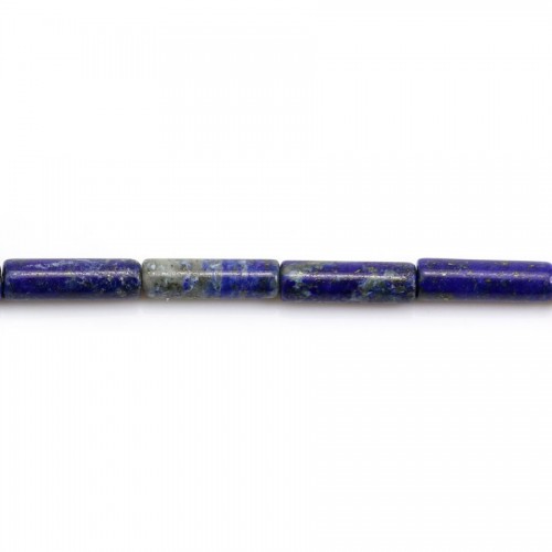 Lapislázuli forma de tubo 4x13mm x 6pcs