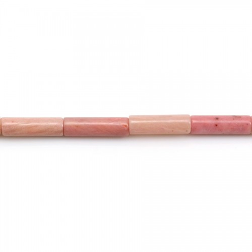 Tubo de rodonita rosa 4x13mm x 6pcs