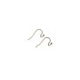 Ear wires with ball in raw brass 24x0.7mm x 20pcs