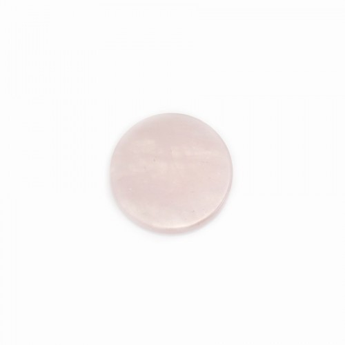 Cabochon quartz rose, rond plat 25mm x 1pc