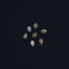 Cabochon opale éthiopienne, goutte 4x6mm x 1pc