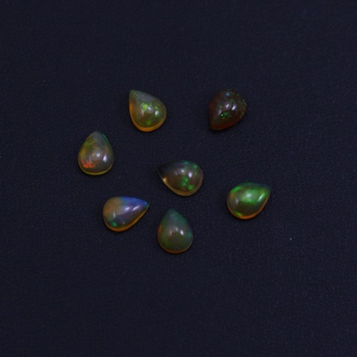 Opale etiope cabochon, goccia 6x8mm x 1pc