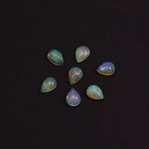 Cabochon opale ethiopian goutte 6*8mm x 1pc
