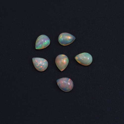 Ethiopian opal cabochon, in the shape of a drop 7x9mm x 1pc
