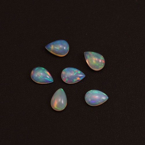 Cabochon opale ethiopian goutte 7*10mm x 1pc