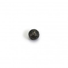 Perle de culture de Tahiti, sculptée semi-ronde, 11-12mm x 1pc