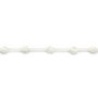 White mother-of-pearl flower beads on thread 6mm x 40cm (15pcs)