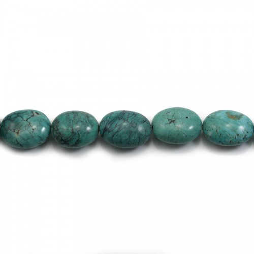 Turquoise naturelle, de forme ovale, 14 - 19 * 21 - 26mm x 40cm