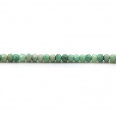 "Grasachat" in grüner Farbe, facettierte runde Form, 2.5 * 4mm x 39cm