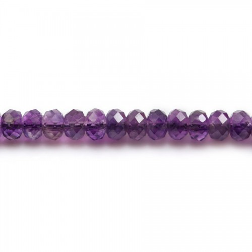Amethyst Faceted Rondelle